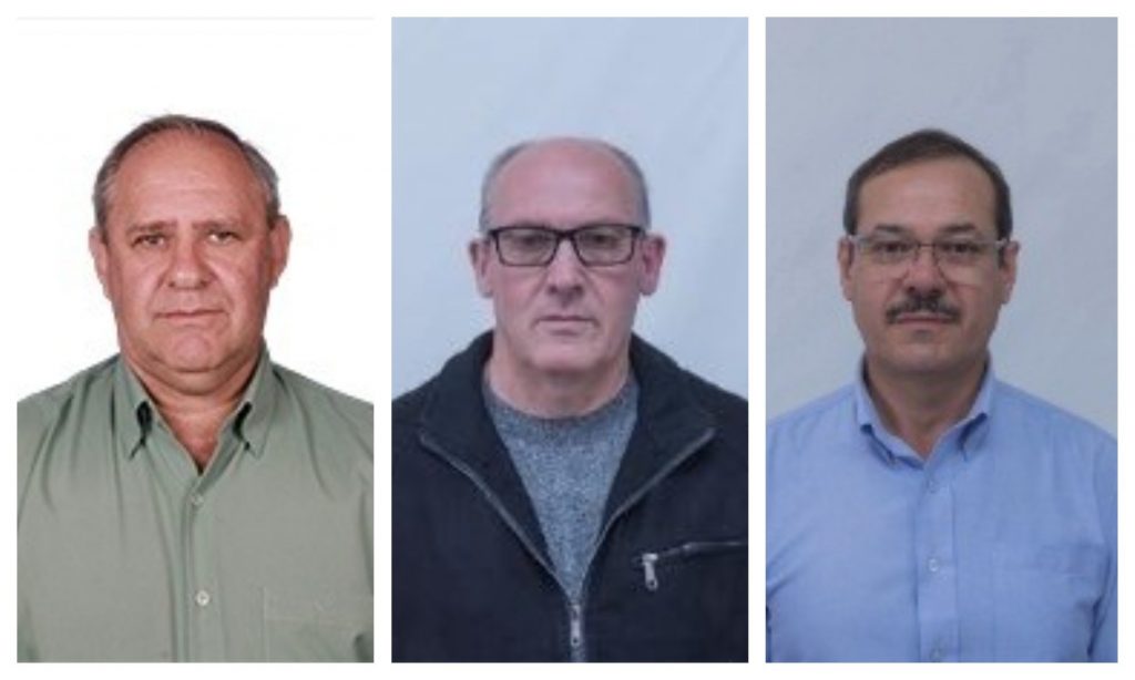 Montagem com fotos de perfil dos candidatos para mostrar que Pontão conta com três candidatos a prefeitura e 44 a vereadores