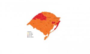 Estado acata recurso e região de Passo Fundo segue na bandeira laranja a imagem mostra o mapa do RS