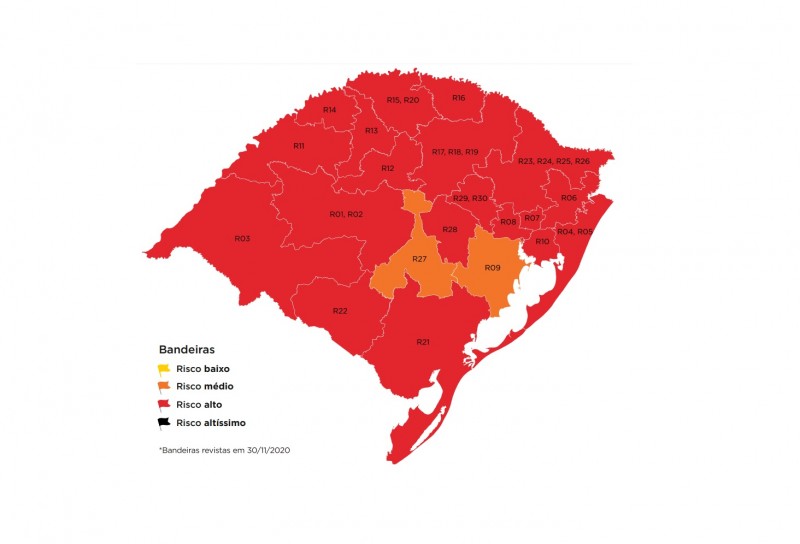 Governador suspende sistema de cogestão e anuncia novas restrições para conter coronavírus a imagem mostra o mapa do distanciamento controlado