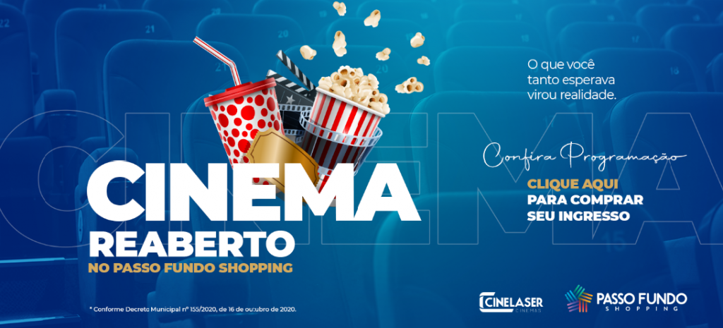 Cinema: ingressos podem ser adquiridos pelo site para evitar aglomeração