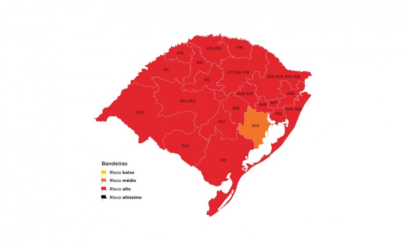 Governo do RS divulga hoje mapa definitivo do Distanciamento Controlado