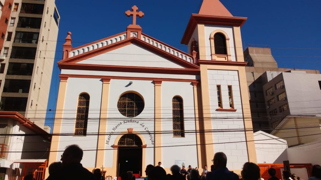 Dia de Nossa Senhora da Conceição terá missa on-line em razão da pandemia a imagem mostra a paróquia de Nossa Senhora