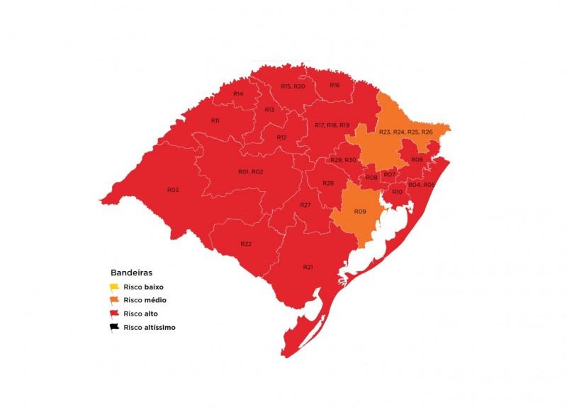 Passo Fundo segue em bandeira vermelha pela nona semana consecutiva