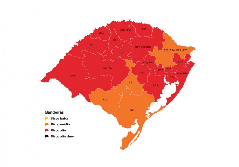 Passo Fundo segue em bandeira vermelha no mapa definitivo do Distanciamento Controlado