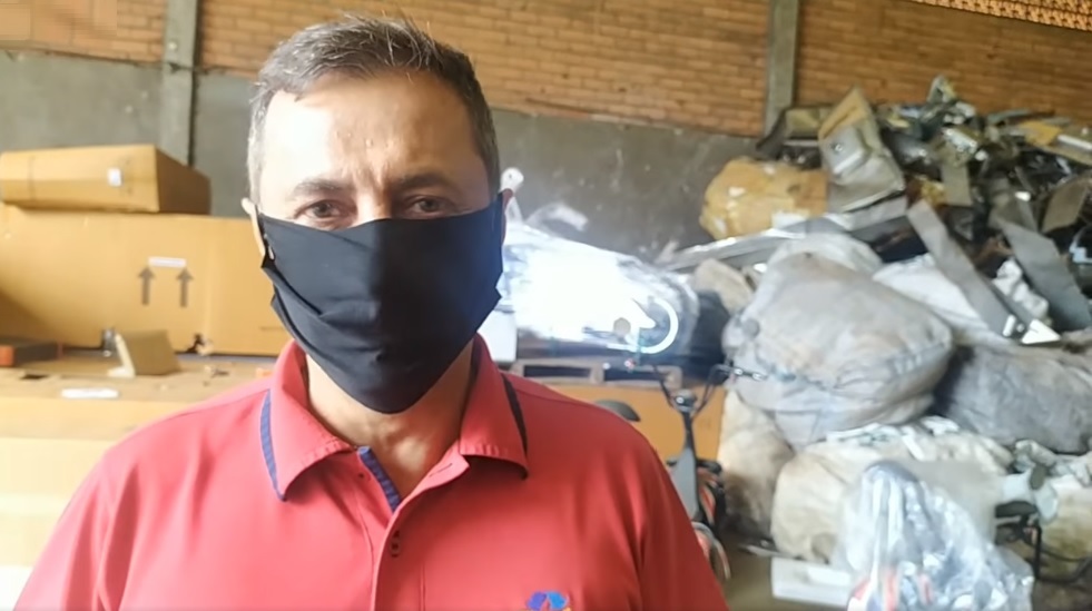 Entrega de sucatas para reciclagem aumenta durante a pandemia, afirma empresário.