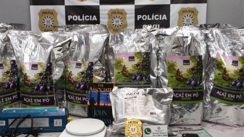 Cocaína preta é apreendida pela primeira vez no Rio Grande do Sul