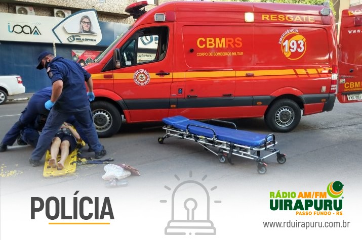 Senhora é atropelada na Avenida Sete de Setembro no Centro
