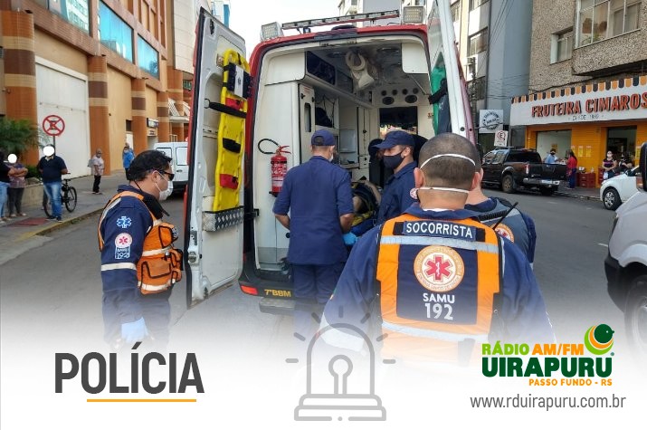 Senhora é atropelada na Avenida Sete de Setembro no Centro