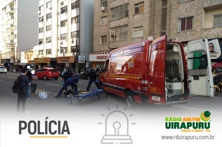 Senhora é atropelada na Avenida Sete de Setembro no Centro