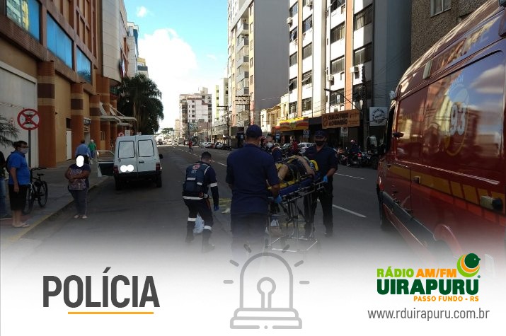 Senhora é atropelada na Avenida Sete de Setembro no Centro