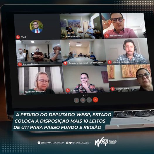 Mesmo com abertura de novos leitos população precisa manter distanciamento, diz deputado Wesp