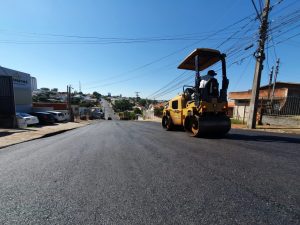 Obra de asfaltamento da Minas Gerais chega a 70% da totalidade