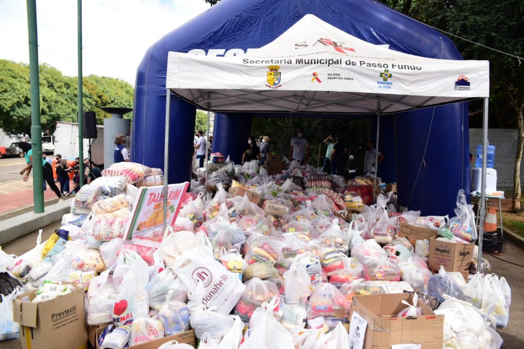 Entrega de alimentos da Campanha Passo Fundo Solidária começa na quinta-feira