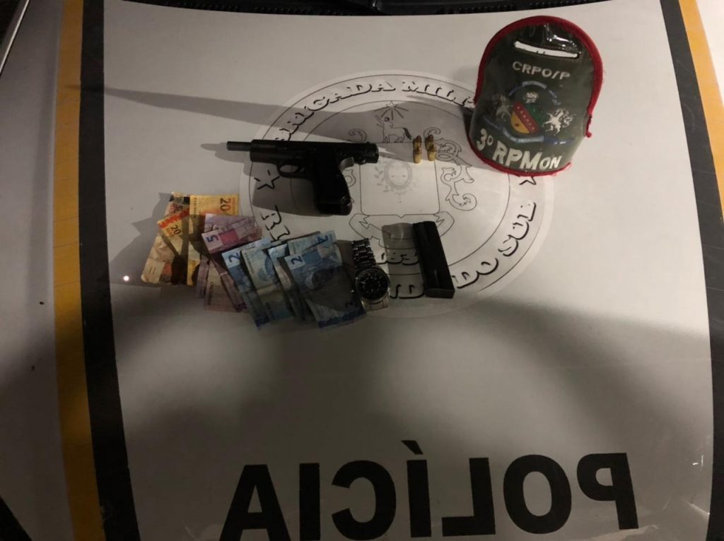 BM prende homem após denúncia de disparos de arma de fogo no bairro Jaboticabal