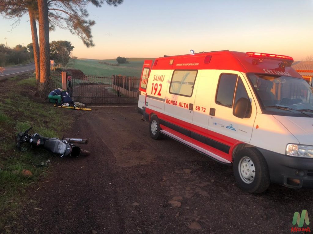 Motociclista é encontrado caído as margens da ERS-324 em Ronda Alta
