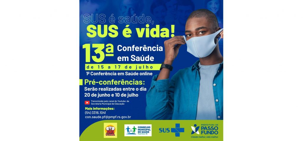 13ª Conferência Municipal de Saúde inicia nesta quinta-feira de forma online