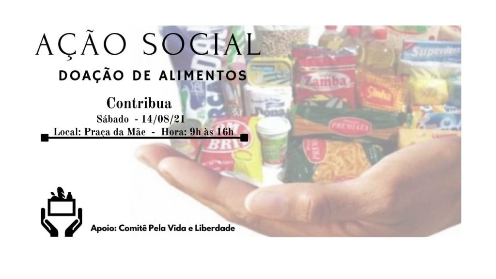Ação social "reparta teu prato para quem tem fome" acontece neste sábado
