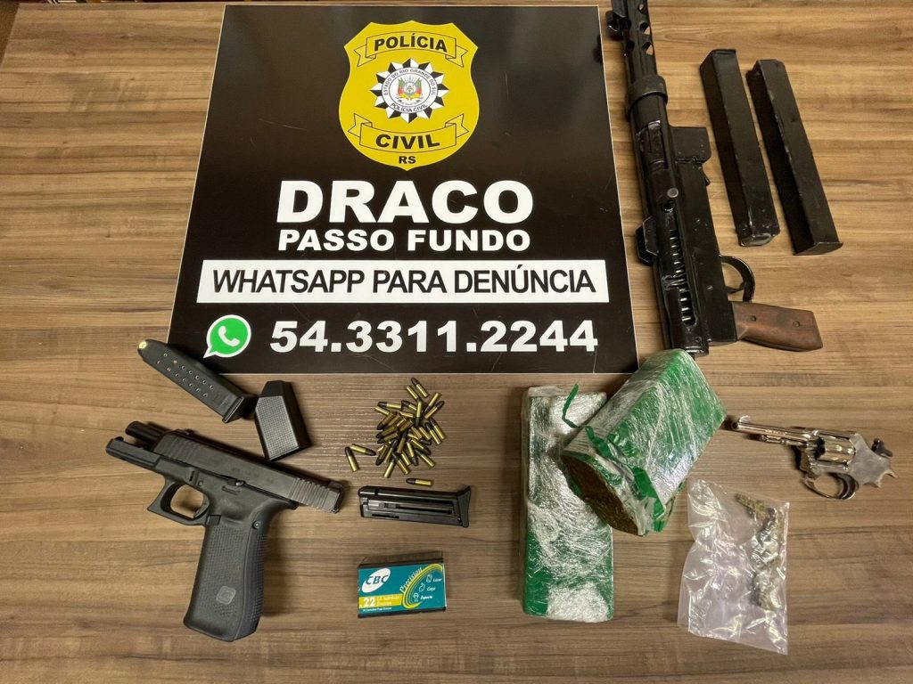 DRACO prende na São Luiz Gonzaga marginal com pistola Glock roubada em loja de Erechim