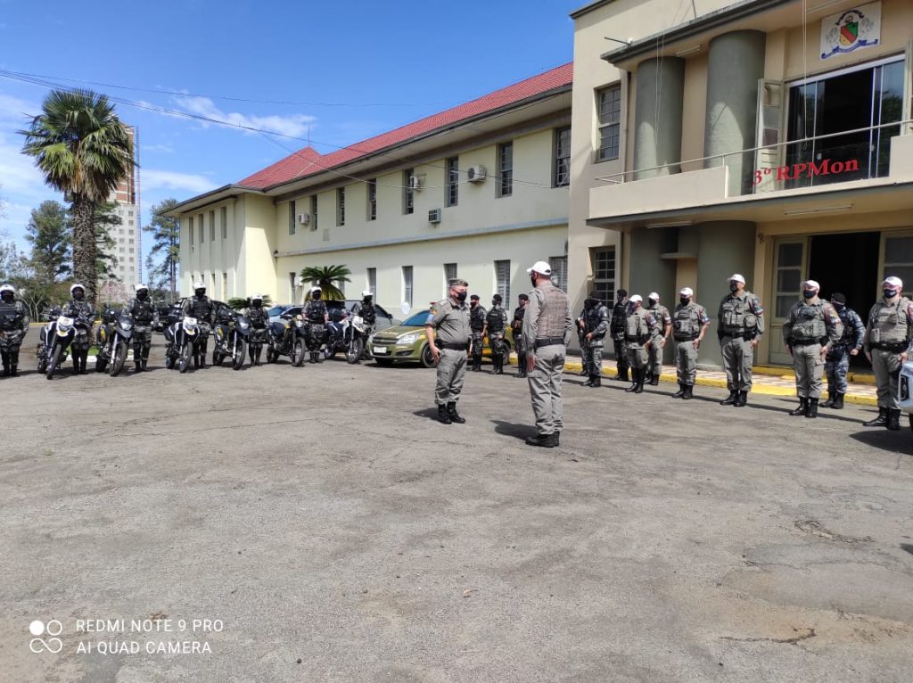 Com apoio aéreo 3°RPMon deflagra operação para coibir roubos a transporte coletivo