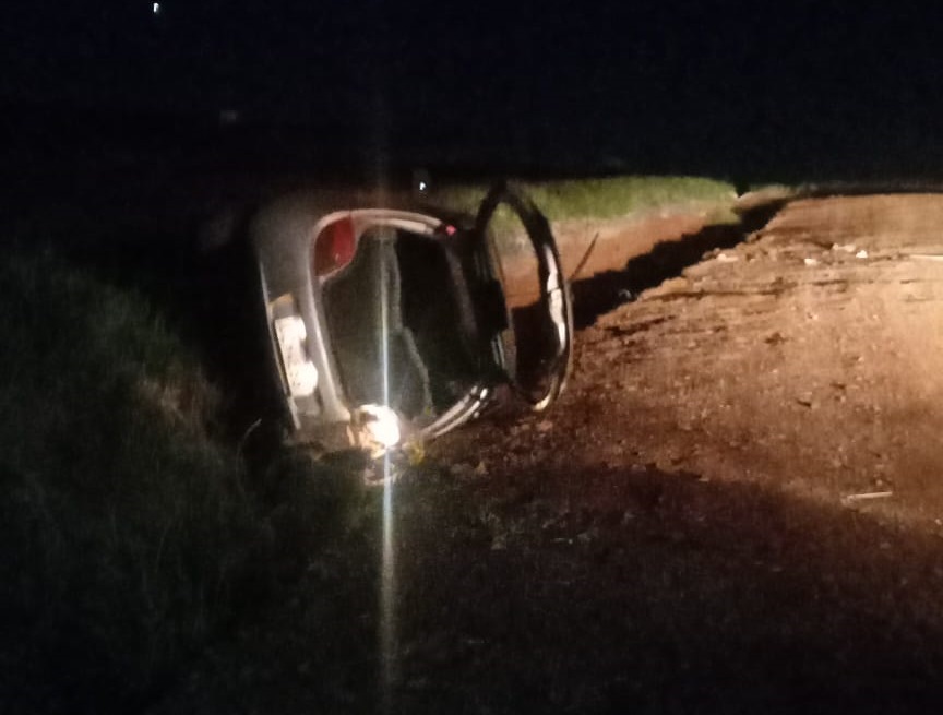 Condutor fica ferido em saída de pista entre Coxilha e Tapejara