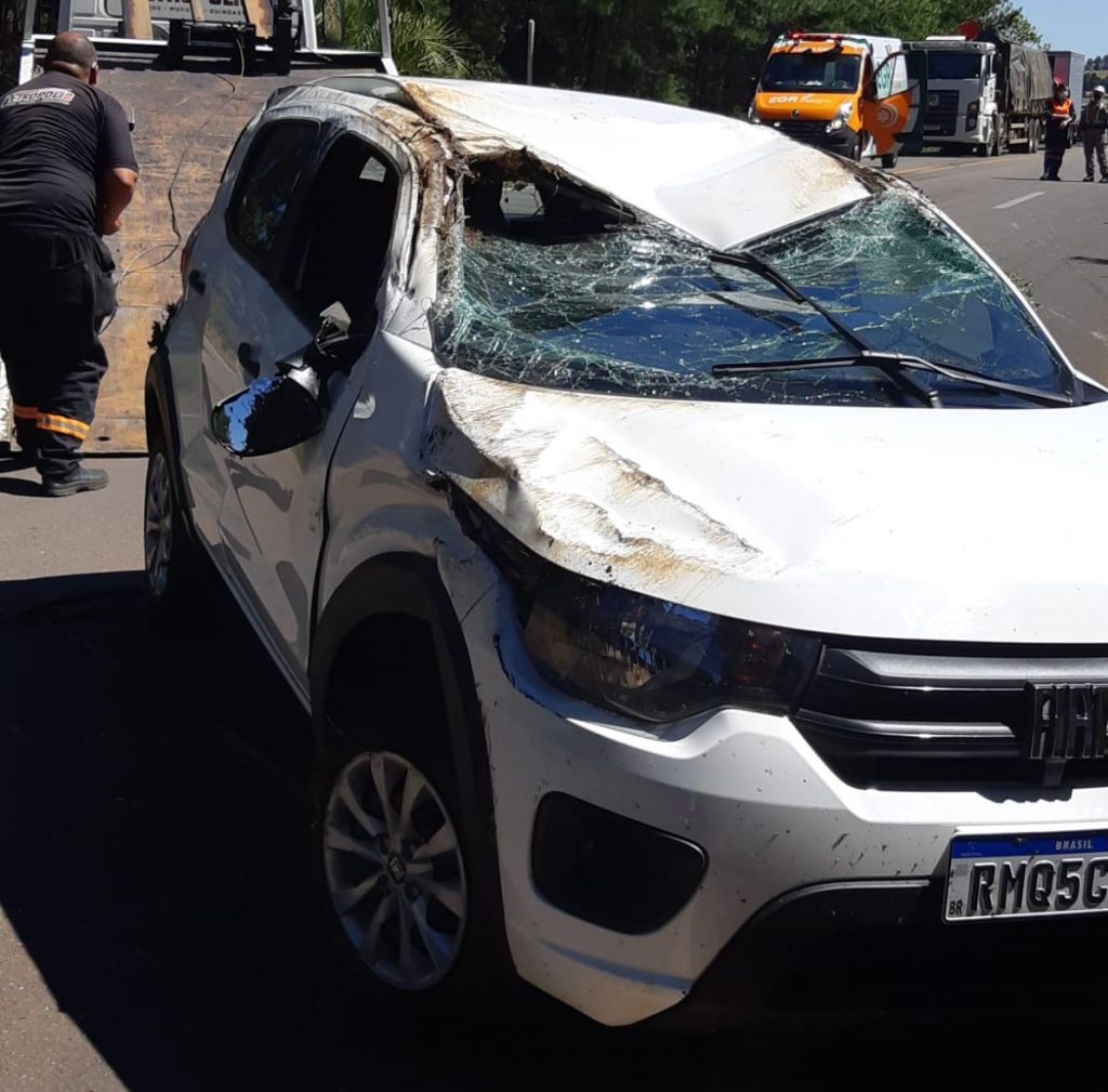 EGR e Batalhão Rodoviário atendem acidente entre Passo Fundo e Coxilha