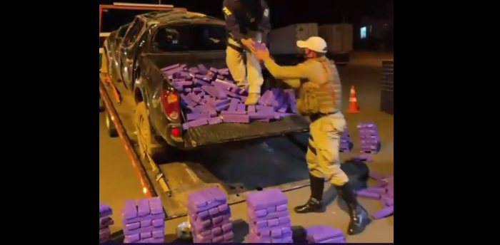 Caminhonete furtada em Passo Fundo é apreendida com drogas em Santa Catarina
