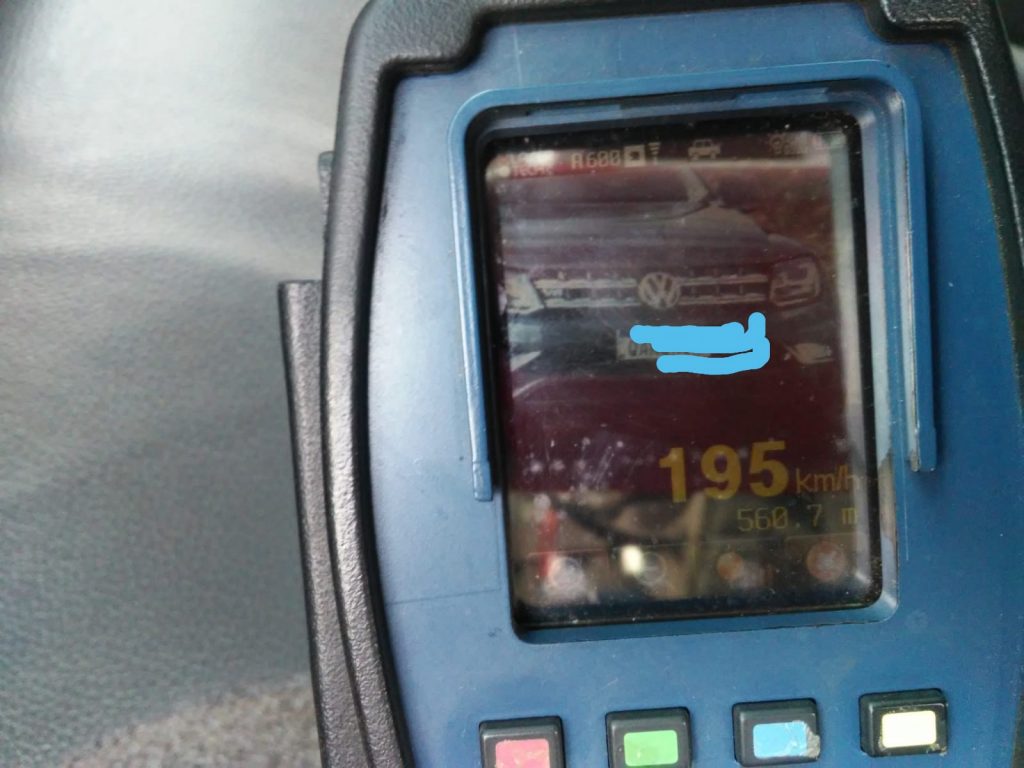 1°BRBM flagra veículo à 195 km/h na ERS-135 em Erechim