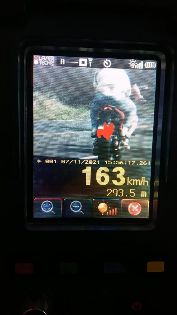1°BRBM flagra motocicleta a 163km/h na rodovia de Erechim