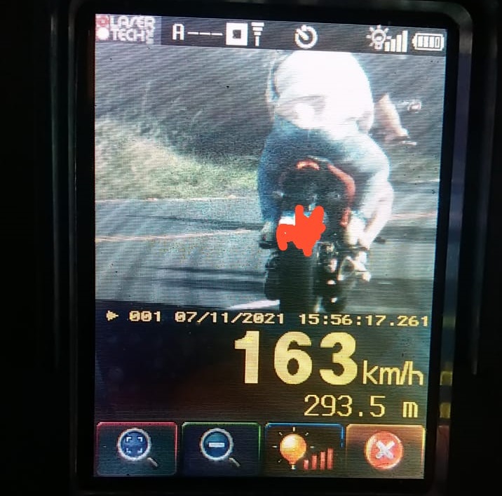 1°BRBM flagra motocicleta a 163km/h na rodovia de Erechim