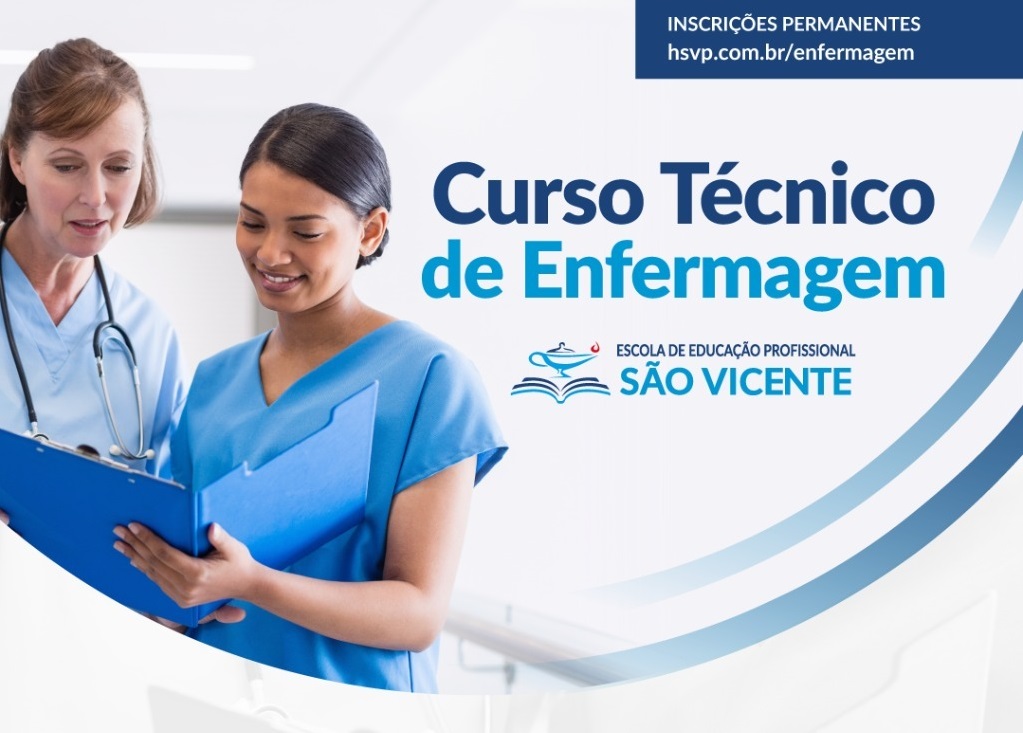 Inscrições para o Curso de Técnico em Enfermagem da Escola do HSVP iniciam em 1º de dezembro