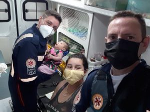 Samu Passo Fundo salva bebe engasgado no Bairro Leonardo Ilha