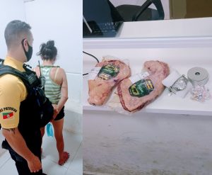 Mulher é presa pela Bike Patrulha por furto de carne no Centro de Passo Fundo