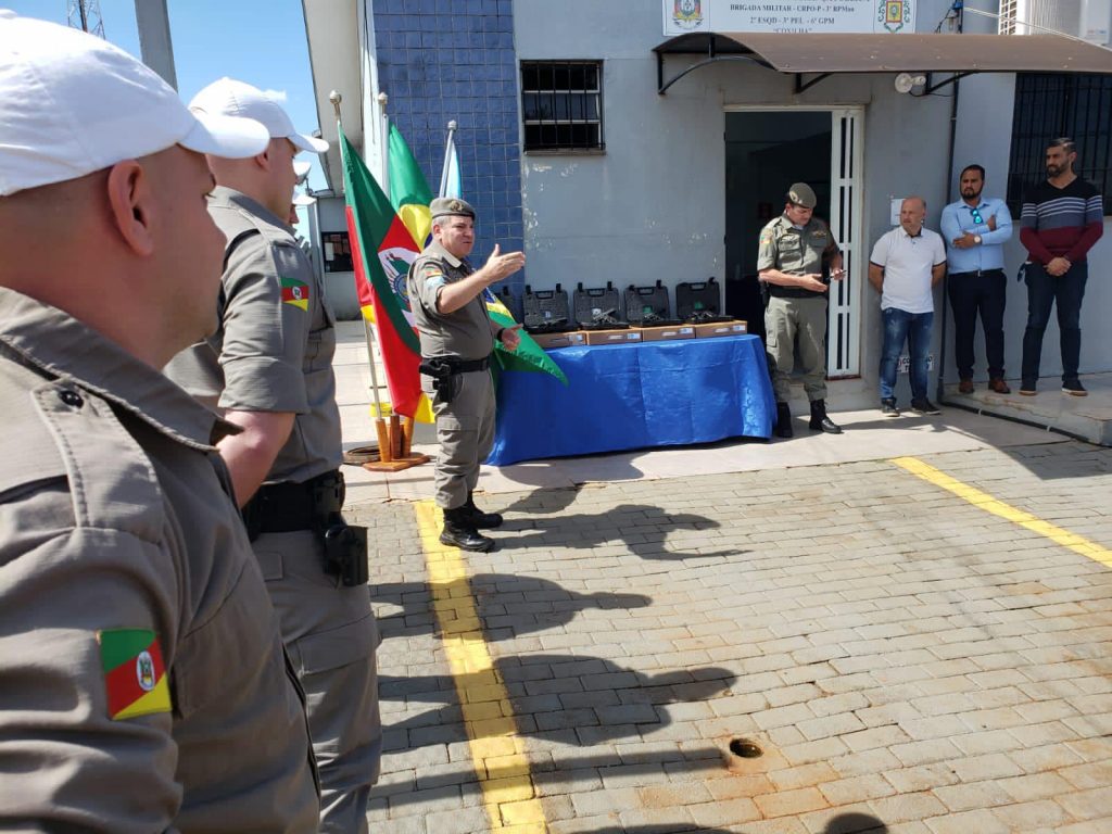 Brigada Militar de Coxilha recebe novas pistolas Taurus TS9