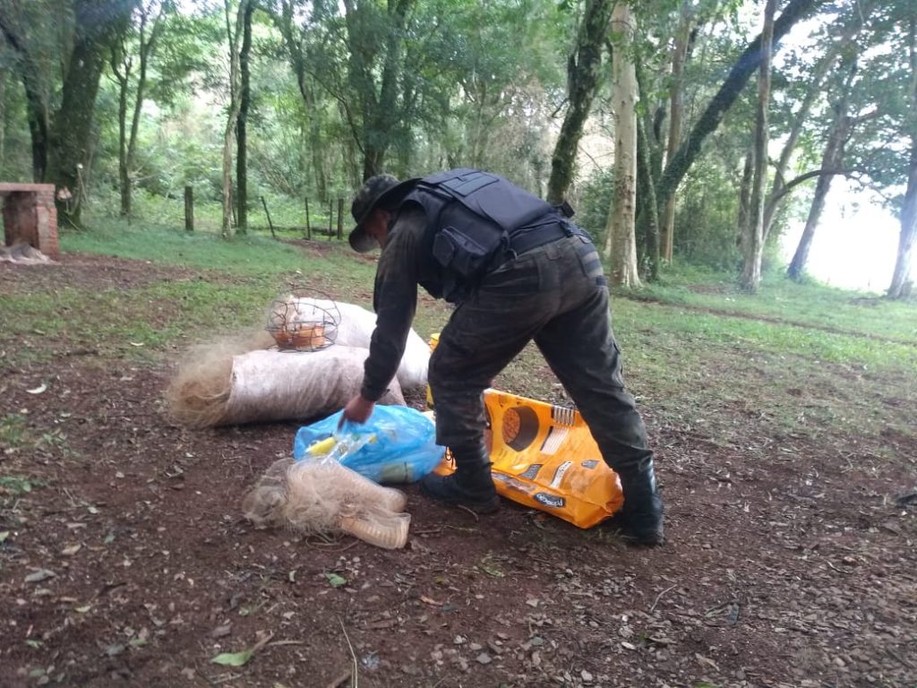 3° Batalhão Ambiental da Brigada Militar de Passo Fundo realizam operação na barragem de Ernestina