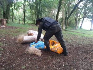 3° Batalhão Ambiental da Brigada Militar de Passo Fundo realizam operação na barragem de Ernestina
