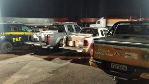 PRF e 1°BRBM prendem dois homens com mais de mil litros de agrotóxicos em Ronda Alta