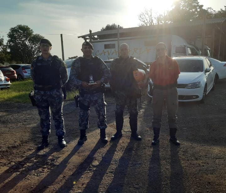 BM realiza treinamento para prevenir conflitos durante passagem de Bolsonaro em Passo Fundo