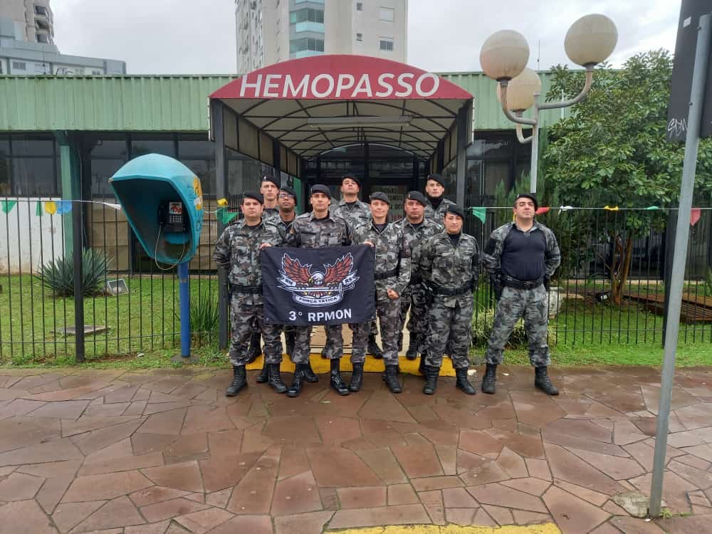 Força Tática realiza doações de sangue em Passo Fundo