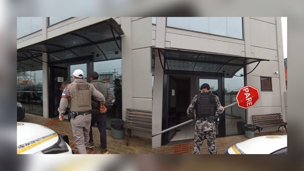 Ladrão é preso furtando placa de sinalização em Passo Fundo