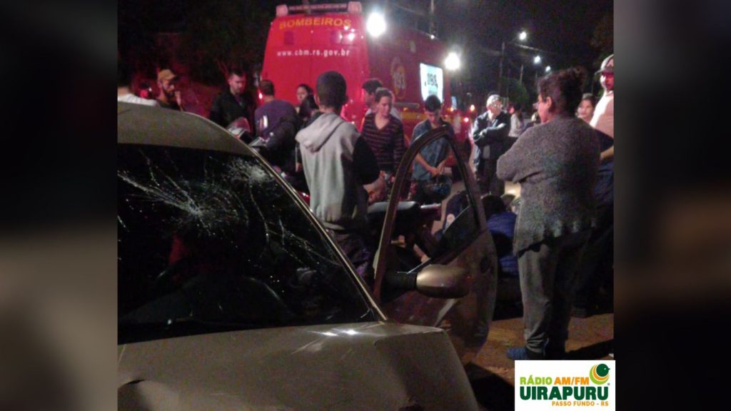 Três pessoas ficam feridas em acidente no Bairro Donária