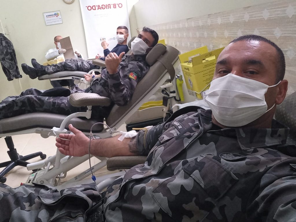 Força Tática realiza doações de sangue em Passo Fundo