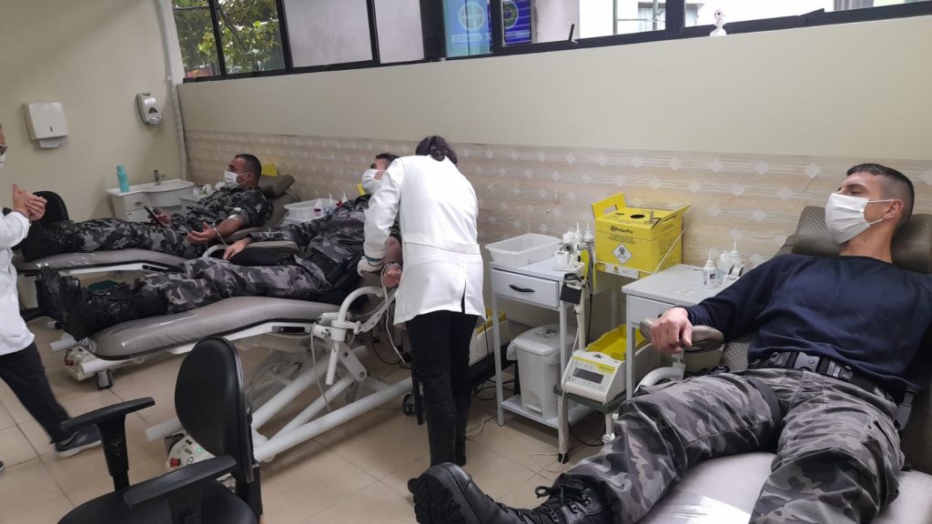 Força Tática realiza doações de sangue em Passo Fundo