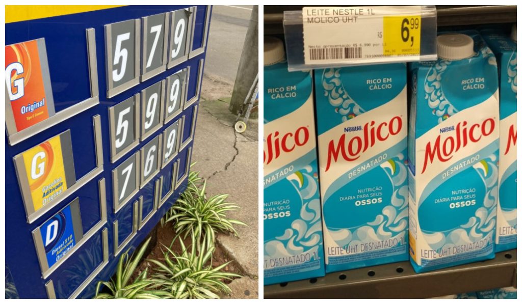 Preço do litro de leite já ultrapassa o da gasolina em Passo Fundo